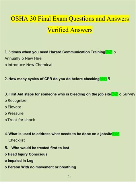 how hard is osha 30 test|free osha 30 test questions.